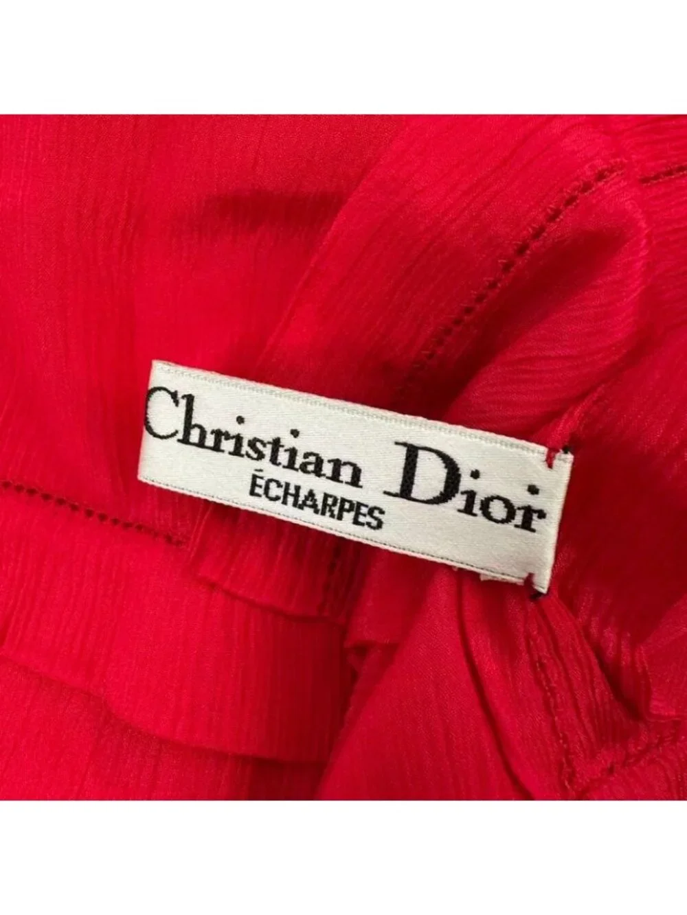 Dior Scarf Shawl Silk Red